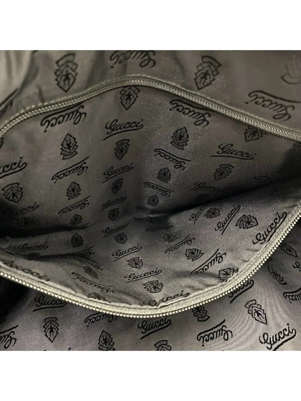 Gucci Guccissima GG Logo Pattern Leather Tote Bag Business Black